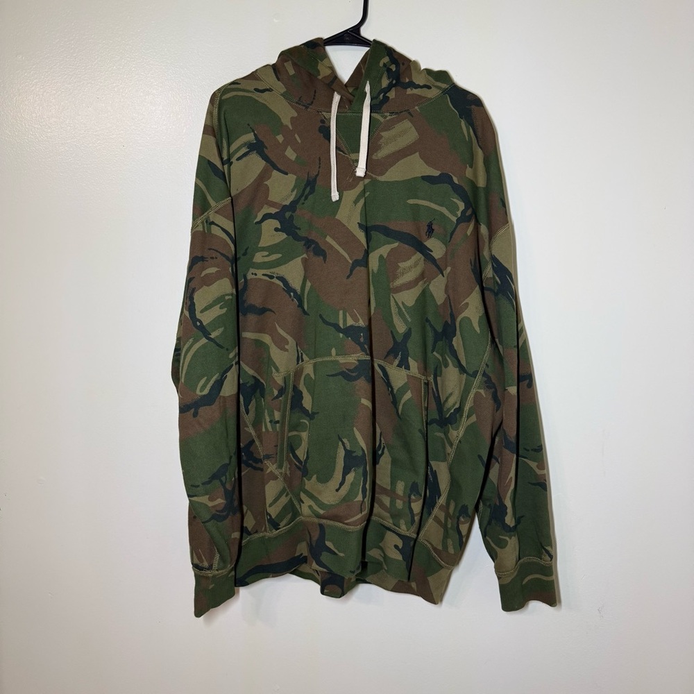 Polo by Ralph Lauren Men’s Big and Tall Green Camouflage Hoodie